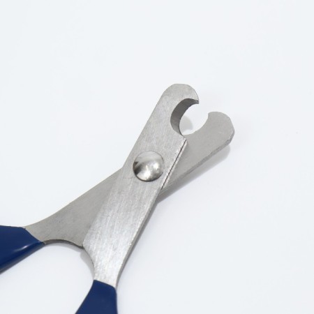 Coglot scissors curved with rubberized handles, a hole of 6 mm, dark blue-1