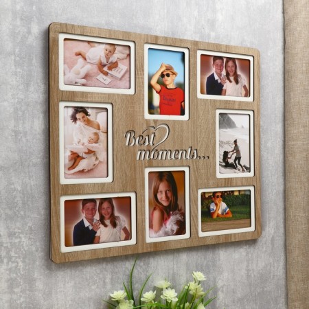 Photo frame of the HDF "Best Moments" in 8 photos 10x15 cm (plastic screen)-1