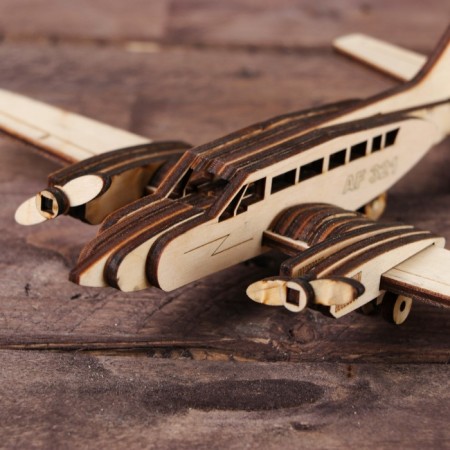 Wooden designer. Country model "Airplane. Cessna "-2