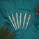 Jewelry decoration "Oblash Cosmin" (set 6 pcs) 11.5x1 cm, transparent gold silver