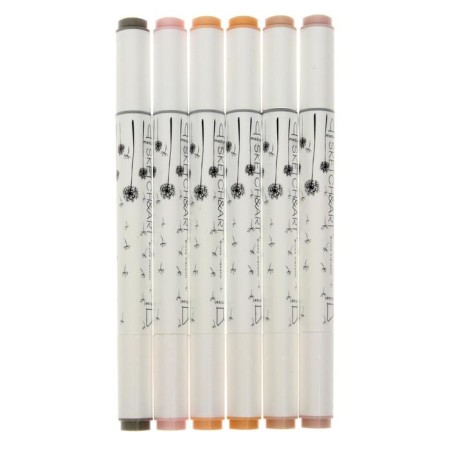 Set of art markers 6 colors Sketch & Art "Portrait"-1