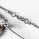 Pendant "Date" oval compacted, white color in silver, l = 70