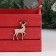 New Year. Kashpo wooden 25x15x30 cm "Deer", Red