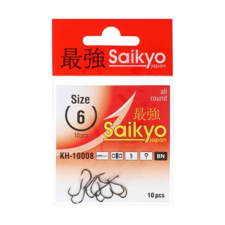 Hooks Saikyo KH-10008 IDUMEZINA BN No. 6, 10 pcs