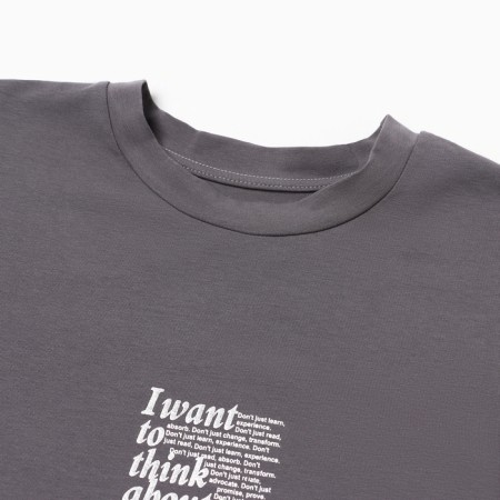 Female T-shirt, dark gray color, one size (42-46)-2