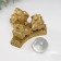 NECSK Polystone for bronze "3 toads with crystal" 6.5x12x12 cm