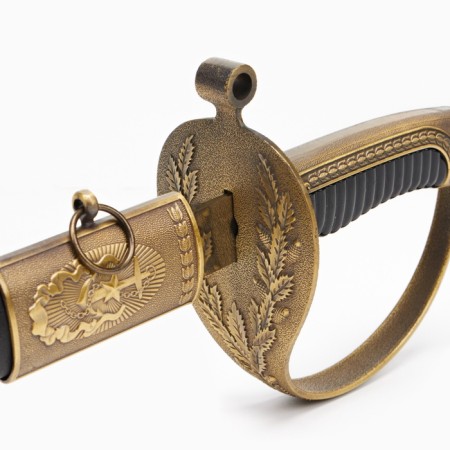 Souvenir saber, black scabbard with bronze, blade 77 cm-4
