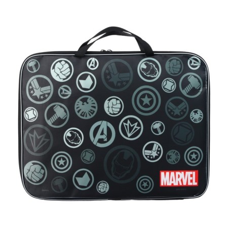 A3, 470x350x20 mm with handles, textile, Avengers folder and drawings.-5