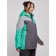 Ski jacket female winter, size 52, green color