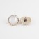 A set of buttons on the leg, d = 21.5 mm, 5 pcs, white/gold color