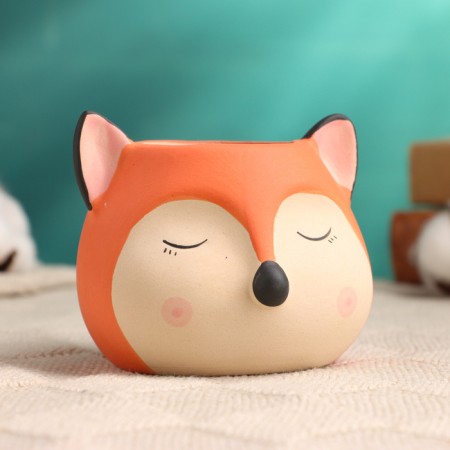Kashpo "Good Fox", 9x9x7cm, Red-1