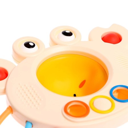 Developing toy "Smaching Krabik", with tactile rubber bands-5