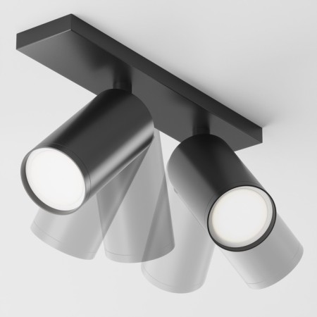 Ceiling light Technical C051CL-U-2B, 2XGU10, 10W, 34.4x6x12 cm, black color black-1