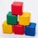 Set of colored cubes, 6 pieces, 12 x 12 cm