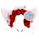 Carnival rim "anime ears" with a red bandage