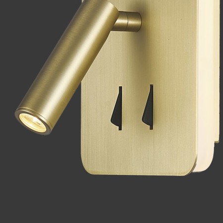 Wall lamp Mantra Cayman, Led, 210+410lm, 3000k, 130x116x130 mm, gold color-1