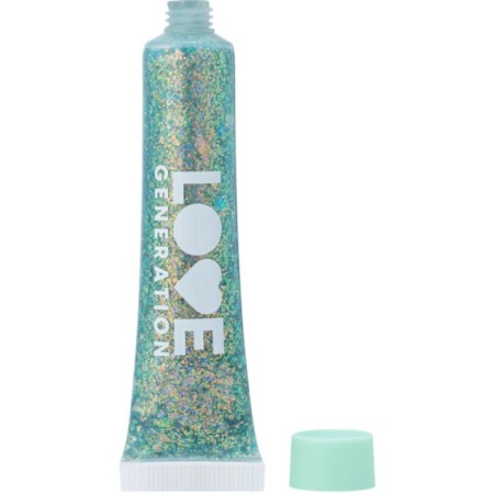 Glitter-Gel Face Love Generation We Love Glitter, tone 03 Blue-Sereborny, 15 ml