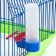 Bird cage is a small, semicircular roof (drinker, feeder, pole, swing) 35x28x37cm mix