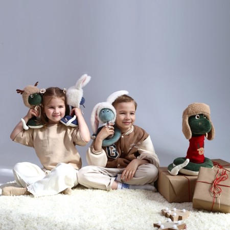 New Year! Soft toy "Bambi snake", 20 cm, green color-5