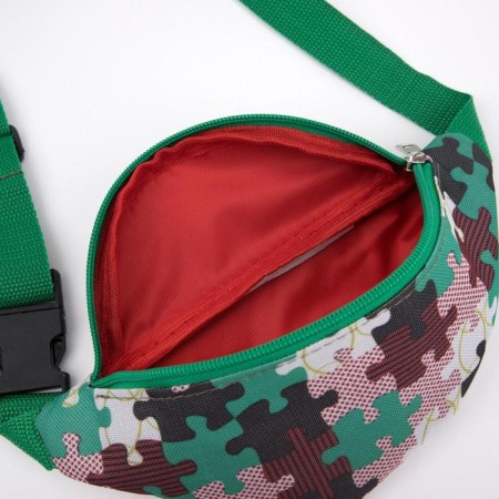 Board children's belt on a zipper, green color-2