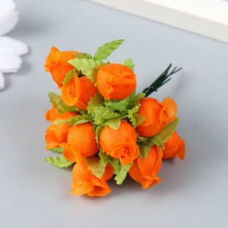 Flowers for decorating "rose form" orange 1 bouquet = 12 colors 10 cm-1
