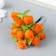 Flowers for decorating "rose form" orange 1 bouquet = 12 colors 10 cm