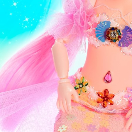 Fairy-tale doll "Beautiful Mermaid", bright pink color-5