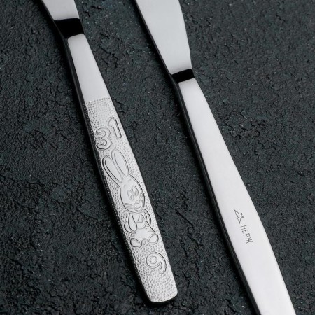 Knife Detacle "Fidget", h = 17.5 cm, thickness 2 mm, silver color-1