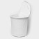 Corner underwear basket with a rattan lid, 60 l, 40 × 40 × 58 cm, white color