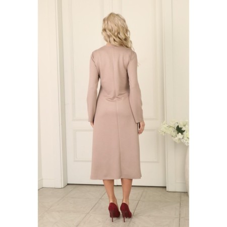 Women's dress, size 46, beige color-13