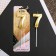 Candle for the cake, the number "7", gold.