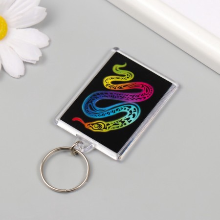 Acryl keychain "Neon Snake" 3.5x5 cm-3