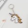 Key keychain "Cute Unicorn", metal