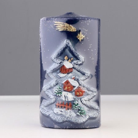 Candle - CILING "Rozhdestvensky evening", 6x8x15 cm-3