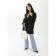 Zipper bag, external pocket, white color