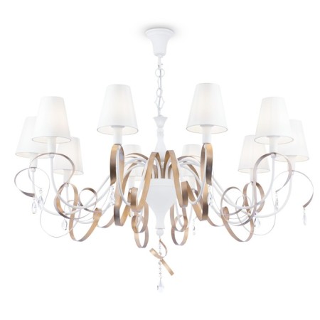 Maytoni ARM010-10-W, E14, 10x40 W, 1120x11120x1100 mm, white with gold