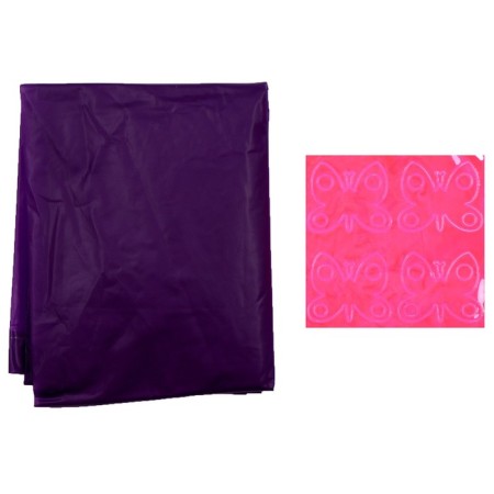 Children's raincoat with reflective stickers, height 120-160cm, purple-5