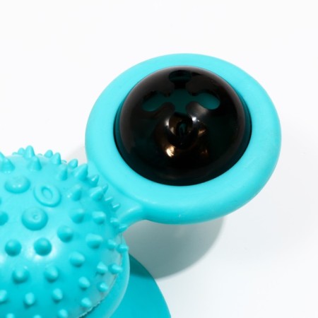 A toy-vaguine on a suction cup for cats, with cat mint, 2 compartments, turquoise-4