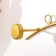 Decorative metal hooks "Wave with dots" gold 6x40 cm