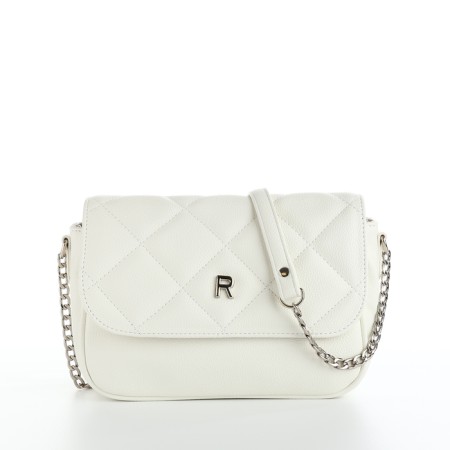 Women's bag with lightning, white color
