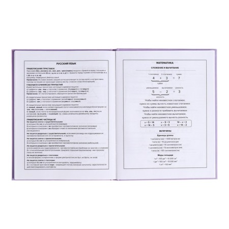 School diary for grades 1-11, "lilac", covered paper cover, hard binding cardboard 7BC, matte lamination, universal cheat sheet, 48 sheets, block 65g/m2-9