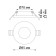 The lamp is built -in moisture -proof Novotech. Aqua, 50W, GU10, 23x85x85 mm, white color