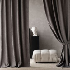 A set of curtains with a sequer of selection, size 2x200x270 cm, dark gray color