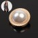 Metal button on the leg, decorative, d = 25 mm, pearl color