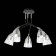 Ceiling EVOLUCE lamp. Sle102902-05. Lirino. 5x40 watts, E27, 54x54x44 cm, black color, chrome