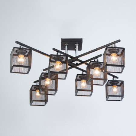 Caucasus "Cube" 8x60W E27 Black 61.5x61.5, x27cm-1