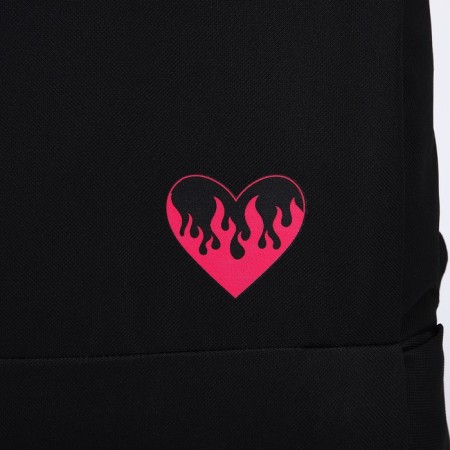 School textile “heart”, 46x30x10 cm, vertical pocket, black color-3