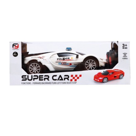 Radio -controlled “Police” machine works on batteries, white color-5