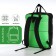 A backpack - a bag, Erich Krause, a wallet made of textiles, artificial leather, green color