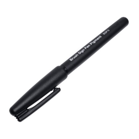 Pentel Brush Sign Pen Pigment, 1.1 - 2.2 mm, black ink black-4